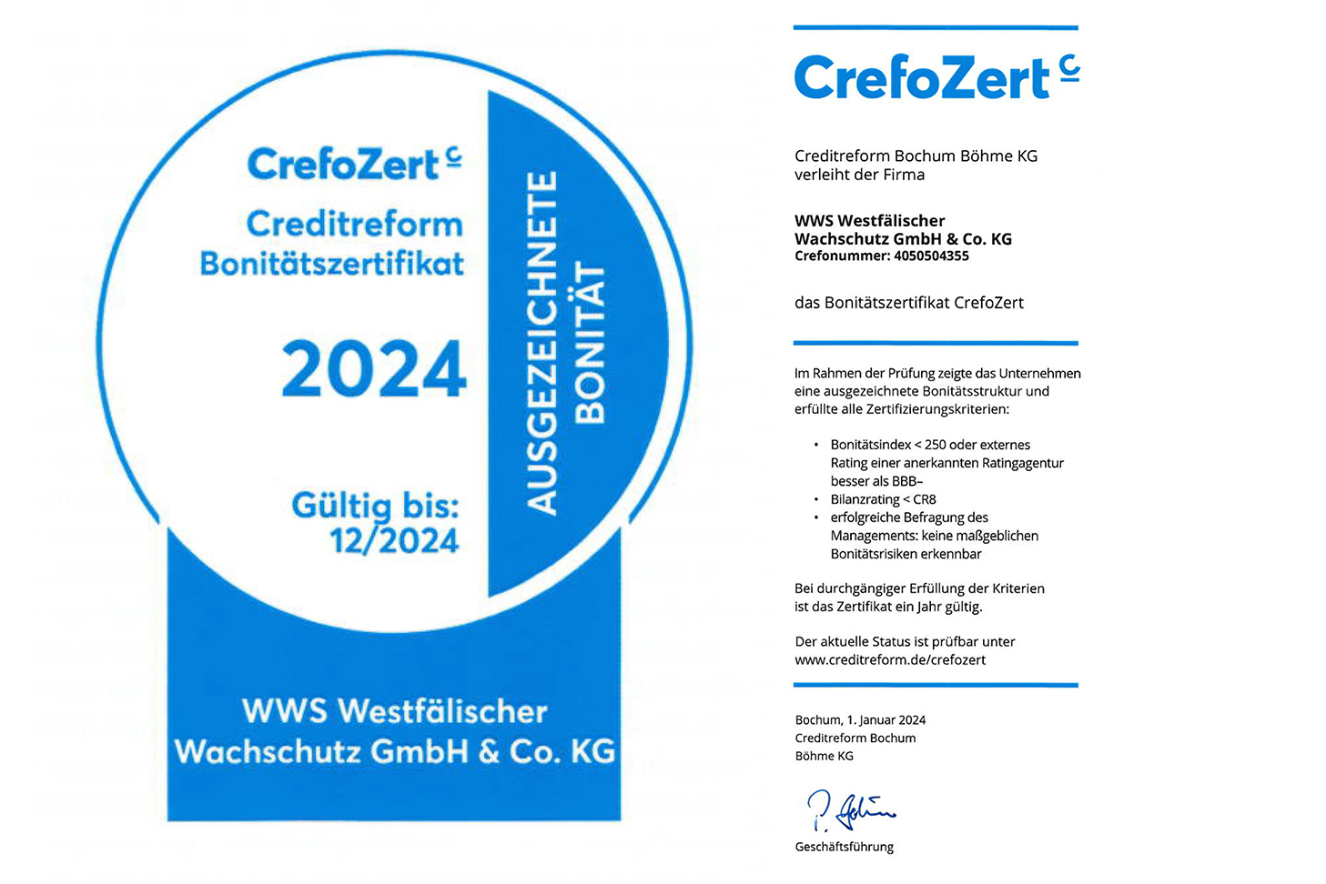 CrefoZert, 2024, blau, Siegel